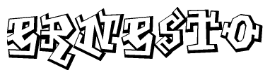 The clipart image features a stylized text in a graffiti font that reads Ernesto.