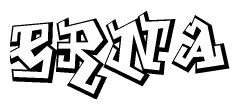 The clipart image features a stylized text in a graffiti font that reads Erna.