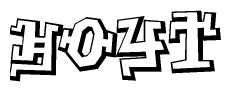 The clipart image features a stylized text in a graffiti font that reads Hoyt.