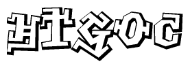 The clipart image features a stylized text in a graffiti font that reads Htgoc.