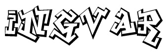 The clipart image features a stylized text in a graffiti font that reads Ingvar.