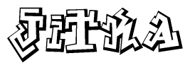 The clipart image features a stylized text in a graffiti font that reads Jitka.