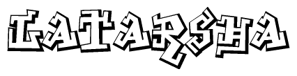 The clipart image features a stylized text in a graffiti font that reads Latarsha.