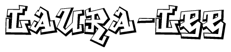 The clipart image features a stylized text in a graffiti font that reads Laura-lee.