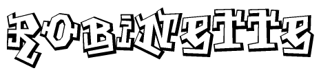 The clipart image features a stylized text in a graffiti font that reads Robinette.