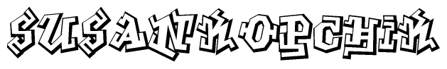 The clipart image features a stylized text in a graffiti font that reads Susankopchik.