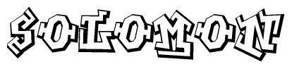 The clipart image features a stylized text in a graffiti font that reads Solomon.