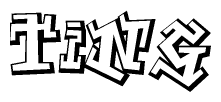 The clipart image features a stylized text in a graffiti font that reads Ting.