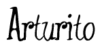 The image is of the word Arturito stylized in a cursive script.