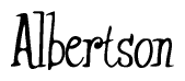 The image is a stylized text or script that reads 'Albertson' in a cursive or calligraphic font.