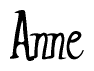 The image is a stylized text or script that reads 'Anne' in a cursive or calligraphic font.