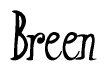 The image contains the word 'Breen' written in a cursive, stylized font.