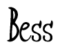 The image is a stylized text or script that reads 'Bess' in a cursive or calligraphic font.
