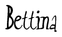 The image is of the word Bettina stylized in a cursive script.