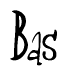 The image contains the word 'Bas' written in a cursive, stylized font.