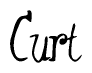 The image is of the word Curt stylized in a cursive script.