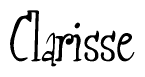 The image is of the word Clarisse stylized in a cursive script.