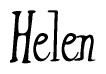The image is of the word Helen stylized in a cursive script.