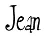 The image is of the word Jean stylized in a cursive script.