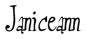 The image contains the word 'Janiceann' written in a cursive, stylized font.
