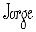 The image is of the word Jorge stylized in a cursive script.