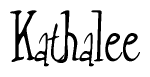The image contains the word 'Kathalee' written in a cursive, stylized font.