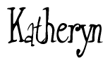 The image is a stylized text or script that reads 'Katheryn' in a cursive or calligraphic font.