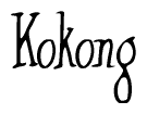 The image contains the word 'Kokong' written in a cursive, stylized font.