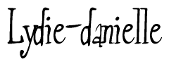 The image is of the word Lydie-danielle stylized in a cursive script.