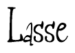 The image is a stylized text or script that reads 'Lasse' in a cursive or calligraphic font.