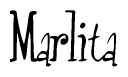 The image is of the word Marlita stylized in a cursive script.