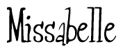 The image is a stylized text or script that reads 'Missabelle' in a cursive or calligraphic font.