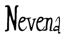 The image contains the word 'Nevena' written in a cursive, stylized font.