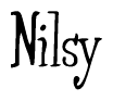 The image is of the word Nilsy stylized in a cursive script.