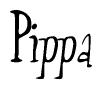 The image is a stylized text or script that reads 'Pippa' in a cursive or calligraphic font.