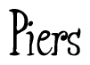 The image contains the word 'Piers' written in a cursive, stylized font.