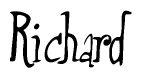 The image contains the word 'Richard' written in a cursive, stylized font.