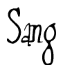 The image contains the word 'Sang' written in a cursive, stylized font.