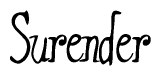 The image contains the word 'Surender' written in a cursive, stylized font.