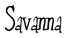 The image is of the word Savanna stylized in a cursive script.