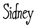 The image is a stylized text or script that reads 'Sidney' in a cursive or calligraphic font.