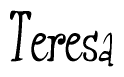 The image is a stylized text or script that reads 'Teresa' in a cursive or calligraphic font.