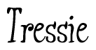 The image is a stylized text or script that reads 'Tressie' in a cursive or calligraphic font.
