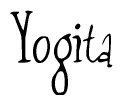 The image is of the word Yogita stylized in a cursive script.
