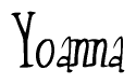 The image contains the word 'Yoanna' written in a cursive, stylized font.