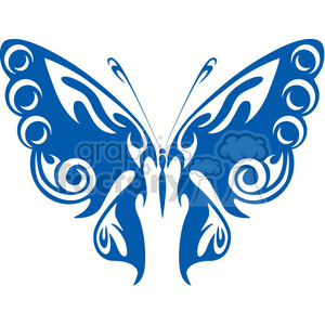 blue butterfly whirled like wings clipart. Royalty-free image # 368326