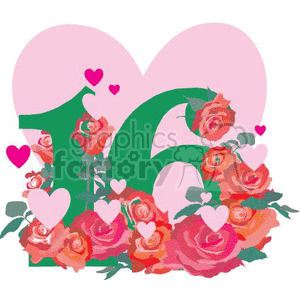 birthday birthdays anniversary anniversaries celebration celebrate 16 16th flower flowers heart hearts love