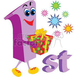 1st birthday clipart. Royalty-free image # 369288