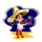 Mexican boy playing the violin. animation. Commercial use animation # 369787