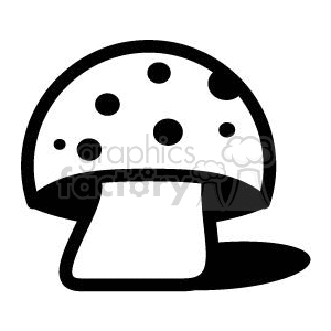 black and white mushroom clipart. Royalty-free image # 371369
